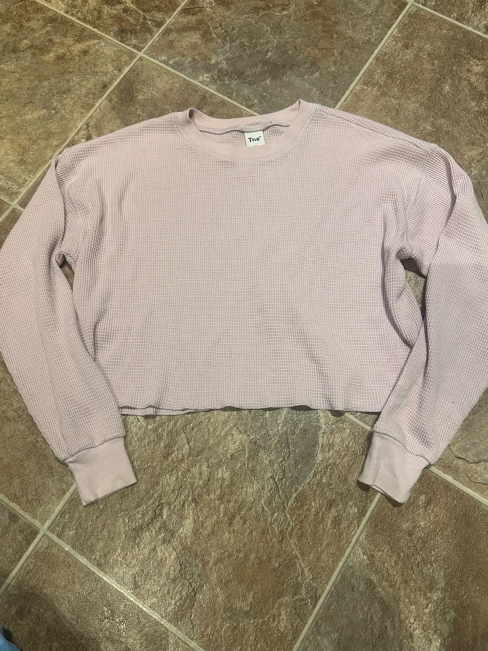 Tna Cropped Waffle thermal long sleeve